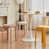 Taburete de Plástico Moderno Sencillo para Mudanza de Casa Espesor Grueso para el Hogar Apilable Duradero Redondo Alto