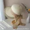Sombrero para Mujer, Verano al Aire Libre Ciclismo, Ala Ancha, Protección Solar, Sombrero de Paja, Moño, Sombrero de Playa, Tejido, Ala Ancha, Versátil