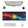 Mouse Pad com Fluxo de Luz Abstracto Fundo Preto Geométrico Estilo Tech Desk Mat Suave para Teclado de Jogo Dropshipping