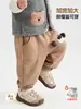 Pantalones de entrenamiento para bebé pantalones deportivos pantalones para bebé pantalones largos con felpa puños al por mayor estilo coreano para niños ropa de abrigo otoño e invierno ropa para niños