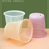 Cubo de basura de plástico recortado para el hogar Sala de estar Dormitorio Cubo de basura de plástico Tapa simple sin tapa Papelera de baño Basura de limpieza