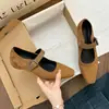 Zapatos Mary Jane retro con punta cuadrada francesa y corte bajo, nuevo estilo para combinar con vestidos de noche, moda elegante con tacón grueso 2026