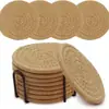 Mantel Individual de Cuerda de Algodón Estilo Nórdico para Escritorio, Mantel para Cazuela, Mantel Redondo Engrosado, Mantel Tejido con Aislamiento Térmico, Posavasos Antideslizante