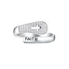 Anillo de pareja personalizado con diseño de moda europea y americana para mujer, con diseño de cruz de fe de nuevo nicho transfronterizo.