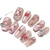 Tabletas de uñas portátiles de fototerapia hechas a mano Puras Conejo Rococó Rosa Dulce Unicornio Parche de uñas al por mayor