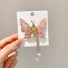 Pinza BB con borla de diamantes brillantes estilo étnico, pinza para el cabello de cristal de alta gama para mujer, accesorio para el cabello elegante, estilo nuevo