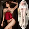 Lingerie sexy transfronteiriça, faixa abdominal, renda acetinada sexy retrô, roupão feminino sedutor e apaixonado, fantasia de renda com cadarço plus size