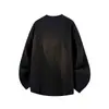 2026 Nova Camiseta Masculina Henley Manga Longa Estilo Hong Kong Solta Tamanho Grande Casual Solta Camiseta Básica Top Masculino