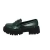 Comércio Exterior Transfronteiriço Outono 2026 Novos Mocassins de Tamanho Grande com Solado Grosso para Mulheres, Sapatos de Couro Slip-On Estilo Britânico Universitário