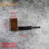 Pipa de Ébano Estilo Mixto Mango Curvo Recto Flauta de 9 mm Flauta de 3 mm Accesorios para Boquillas de Cigarrillo para Hombre