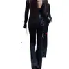 Jeans Bootcut Bordado Stretch de Cintura Alta para Mulheres Outono e Inverno 2025 Novo Slim Fit Flare Calças Longas