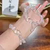 Pulsera de Piedra Triturada de Cristal Irregular Natural Original para Mujer, Primavera 2025, Estilo Diseñador, Producto de Transmisión en Vivo, Piedra Triturada de Aguamarina