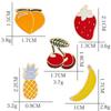Broche de dibujos animados de accesorios transfronterizos europeos y americanos pera fresa plátano piña cereza serie de frutas insignia de mezclilla