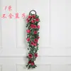Enredadera de Rosas Simuladas, Enredadera de Flores Artificiales para Colgar en la Pared, Decoración de Pared para Sala de Estar, Orquídea Araña, Flor Trompeta, Flor de Seda para Techo de Boda