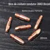 Bico Condutor Binzier 1K 0,8/1,0 Bico Condutor Guia de Arame Bico de Tocha de Soldagem com Proteção de Gás Máquina de Solda com Proteção Dupla Acessórios