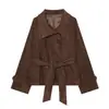 AliExpress Internacional Lançamentos da Primavera 2026 Roupas Femininas Soltas Casuais Temperamento Moda Simples Versátil Casaco com Cinto