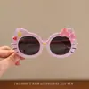 Óculos de Sol para Bebê 2026 Desenho Laço Gatinho Óculos Polarizados para Meninos e Meninas Óculos com Proteção Solar de Silicone Engraçados