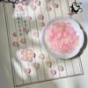 Venta al por mayor de fábrica pequeño redondo pétalos de esmalte color ciruela hojas de árbol diy hecho a mano tocado Hanfu material de horquilla antigua