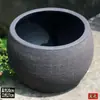 Aquário Vintage de Grande Diâmetro, Tanque de Água, Cascata para Paisagismo de Jardim, Tanque de Cerâmica Antigo Estilo Lótus para Criação de Peixes em Circulação, Tanque Grande para Peixes Dourados