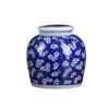 Vaso Azul e Branco com a Palavra Feliz de Jingdezhen 2024 Ornamentos Cerâmicos Estilo Chinês Decorações Criativas para Casa Sala de Estar Arranjo de Flores Porcelana
