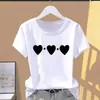 Camiseta Deportiva Casual de Manga Corta con Cuello Redondo y Estampado para Mujer Camiseta Gráfica Camiseta de Verano para Mujer Ropa
