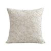Almofada Decorativa Renda Leve Luxo Francês Flor Grande Algodão Linho Floral Capa de Almofada para Sofá Bordado Tridimensional Clássico Elegante