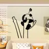 Em estoque decoração simples para quarto infantil menino menina quarto infantil decoração de panda de desenho animado adesivo de parede acrílico adesivo de parede fofo