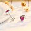 Pendientes sencillos franceses en forma de corazón, de alta gama 2024, con un diseño de nicho explosivo y elegantes agujeros para las orejas de celebridades, agujas plateadas.