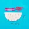 Carillón de viento de madera para jardín de infantes, creativo, para colorear, grafiti, para niños, bricolaje, hecho a mano, material de carillón de viento de conejo, accesorios, bolsa