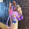 Pingente de chaveiro de casal moderno e legal de desenho animado, menino e menina, onda grande, boneca de pelúcia, decoração de bolsa feminina, pequeno presente