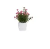 6 peças de flor artificial em vaso flor pequena artificial com vaso de flores planta em vaso mini para casa escritório