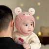 Touca de Bebê para Outono e Inverno, Tricô Quente e Espesso, Proteção para Orelhas, Touca para Cobrir a Cabeça para Meninos e Meninas, Meses de Idade, Gorro de Lã à Prova de Vento