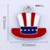 Sombrero Americano de Independencia Transfronterizo Colgante Individual Accesorios de Joyería DIY Aleación de Gota de Aceite Collar Pulsera Venta Directa de Fábrica