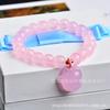 Pulsera de chalcedonia rosa con colgante de zorro lindo, conjunto, moda fresca, linda, inteligente, regalo original, fábrica al por mayor