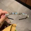 Diadema de Metal de Alta Calidad con Circonita de Cristal para Mujer, Nuevo Estilo, Diadema de Cumpleaños con Pedrería, Pinzas para el Cabello para Lavarse la Cara, Coletas, Accesorios para el Cabello