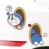 Doraemon lindos dibujos animados pegatinas de coche coche personalidad creativa gato Jingdang tubo de diamantes arañazo arañazo arañazo pegatinas de bloqueo