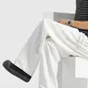 Pantalones Casuales de Algodón y Lino Color Albaricoque para Hombre Verano Nuevo Seda de Hielo Marca de Moda Deportivos Holgados Niños Pantalones de Chándal Rectos