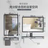 Espejo de Baño Inodoro Inodoro Espejo de Cristal Espejo Cuadrado Colgante de Pared Sin Perforaciones Colgante Horizontal Colgante Vertical Soporte de Espejo