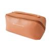 Bolsa de cosméticos portátil Shell, bolsa de armazenamento de grande capacidade, travesseiro de viagem, bolsa de cosméticos, bolsa de lavagem Pu, bolsa feminina