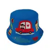 Comércio exterior chapéu de pescador infantil estampa de desenho animado chapéu balde para bebê feminino novo de verão chapéu de sol para meninos atacado T491