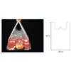 Bolsa de Plástico Blanca Puesto Bolsa Tote para Comida Grande Gruesa Catering Para Llevar Bolsa Chaleco Bolsa de Plástico Engrosada