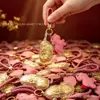 Llavero Dorado Regalo Atrae Suerte Riqueza Oro Puro 999 Colgante Colgante para Coche Colgante para Bolso Regalo Venta al por Mayor Empieza con una pieza