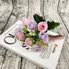 Fábrica al por mayor de rosas de primavera ricas simulación de rosas pequeñas flores falsas flores artificiales flores decorativas para el hogar