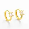 Pendientes Cuadrados de Circonita de Moda Europea y Americana Transfronterizos, Pinzas para Orejas Sencillas y Elegantes de Tendencia para Mujer, Pendientes Exquisitos de Alta Gama