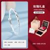 Pulsera de Plata Anillo de Möbius para Mujer Plata Esterlina 9999 Sólida de Empujar y Jalar Pie Pulsera de Plata 520 Regalo para Novia y Esposa