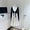 'Venice Image' Cor Cáqui Saia Elegante para Mulheres, Novo Estilo de Primavera Saia Evasê Solta e Bufante