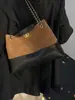 Bolso Cubo Bolso Cruzado de Invierno con Cadena Bolso Cruzado Simple para Mujer Bolso de Hombro en Color de Contraste Bolso Tote de Mano Grande Capacidad Casual