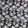 Tela Bordada Plana de Flores y Plantas Blanco y Negro Retro, Tela Bordada para Vestido Cheongsam de Otoño e Invierno, Procesamiento de Fábrica y Personalización