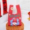 2026 Bolso Tejido de Año Nuevo Nuevo Estilo Bolsa de Regalo para Mujeres Bolso de Mano Año del Caballo Empaque de Regalo Reunión Anual de la Empresa Celebración Roja