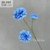 Flor artificial de tres cabezas con fragancia oscura, doble pétalo, dalihua, flor artificial para bodas, crisantemo daliju, flores para hoteles y bodas.